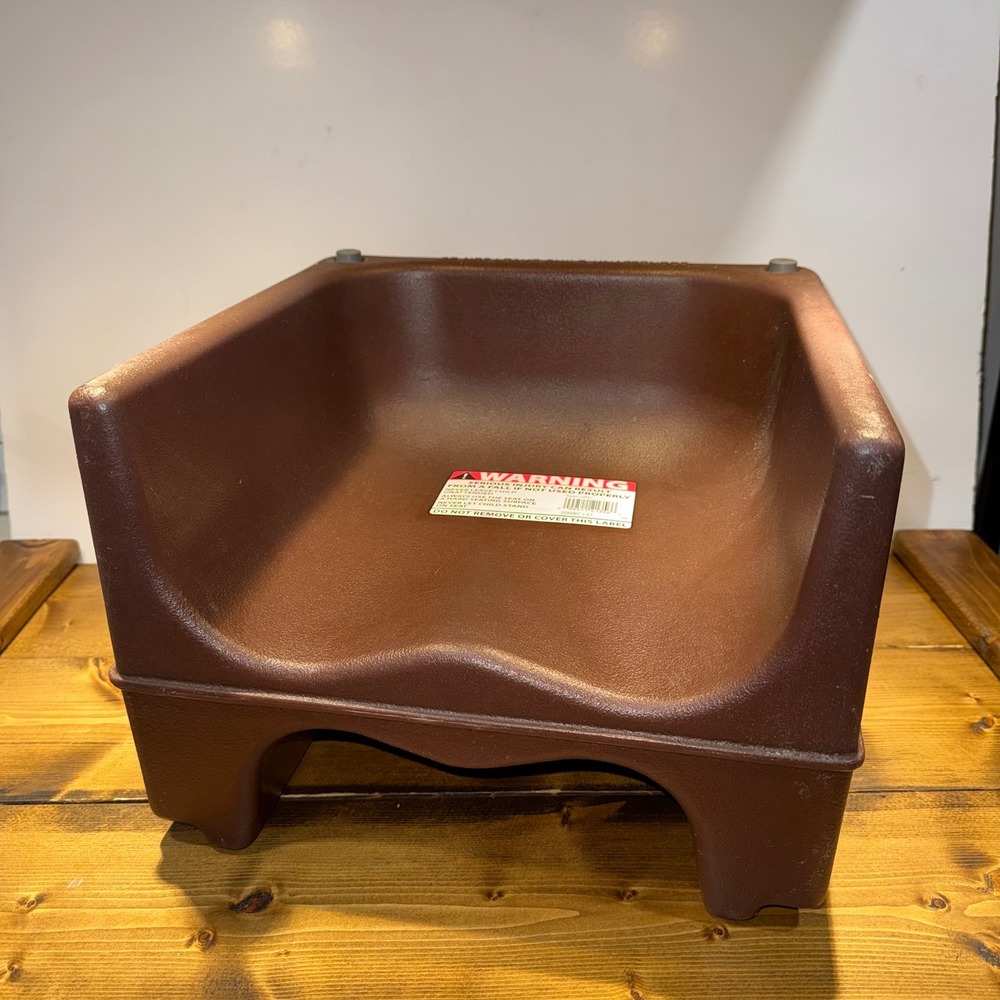 Cambro 200BC Dual Sided Toddler Booster Seat Brown Restaurant Dining Chair